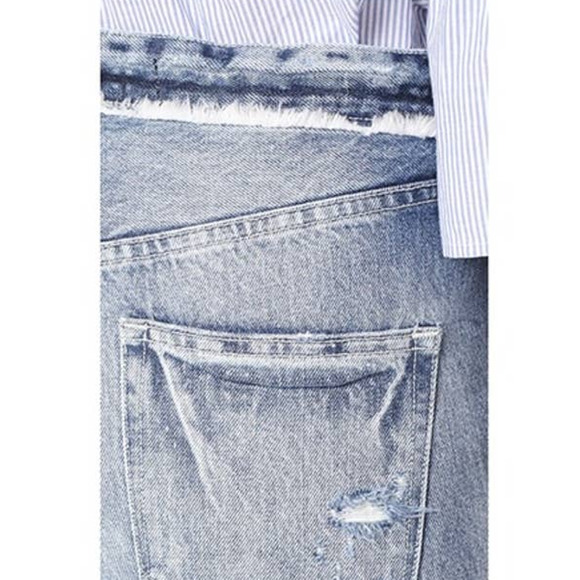 AYR The Arch High Waist Button-Fly Crop Jeans Acid Wash Blue Size 25 - Picture 4 of 8